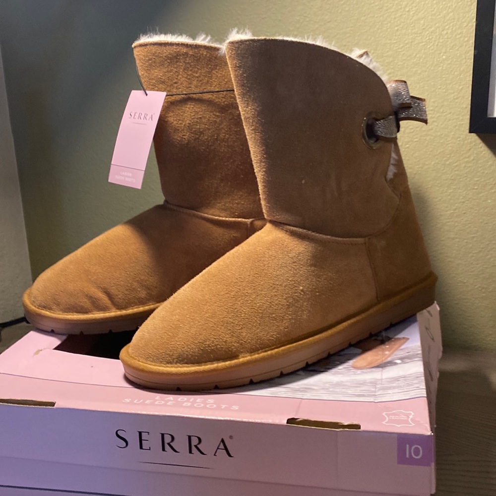 Serra Suede Boots. Brand New with Tags/Box. Size 10